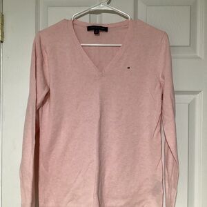 Tommy Hilfiger Pink V-Neck Sweater